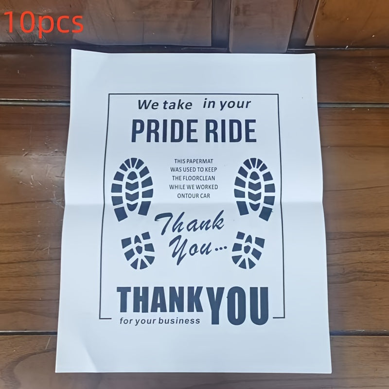 Bir martalik qog'oz avtomobil poliyalari to'plami 10 yoki 20 dona, vaqtinchalik transport vositasi himoyasi