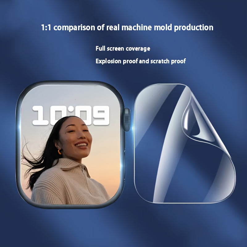 3Pcs Apple Watch Screen Protector Series 8 9 Ultra TPU Full Coverage Scratch-Resistant