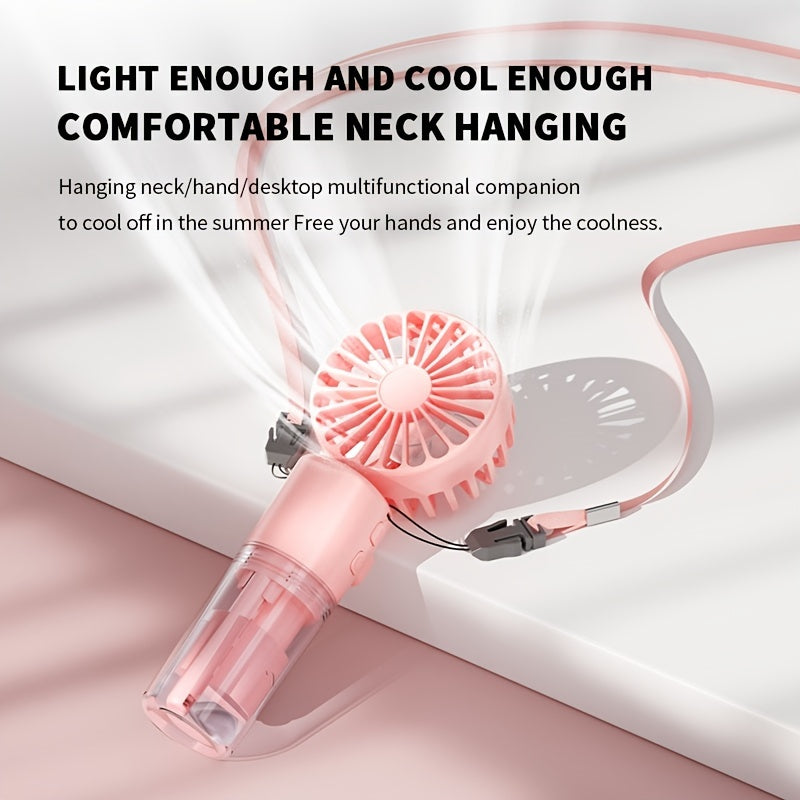 Portable USB Fan with Rechargeable Battery and Wearable Design