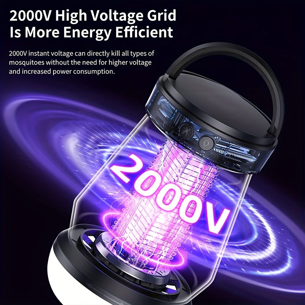 Outdoor LED Mosquito Trap Lantern USB Rechargeable Electric Insect Catcher