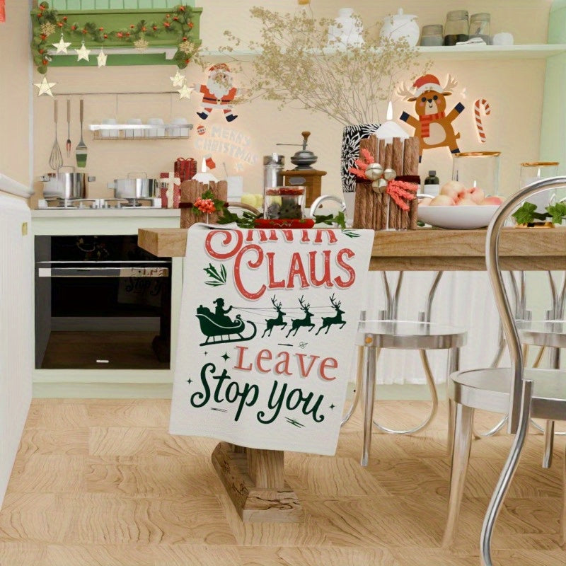 Christmas Kitchen Towel 18x66cm Soft Festive Merry Christmas Wintertime