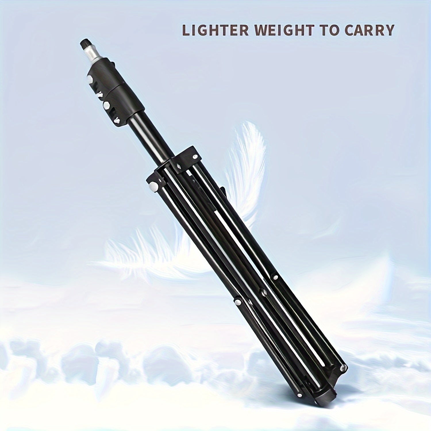 Adjustable Iron Tripod Stand with Phone Holder Clip 63 Inches Camera Support