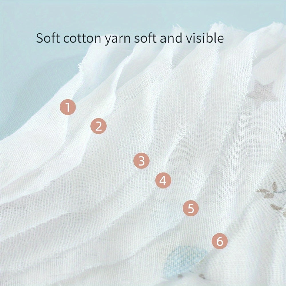 Baby Bath Towel Soft 6-Layer Gauze Muslin Swaddle Blanket for Newborns