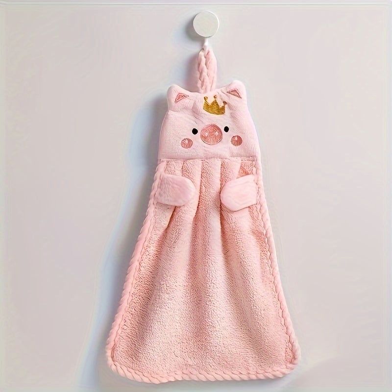 Yumshoq va namni yaxshi so'radigan polyester barmoq sochiqlari zamonaviy multfilm mavzusida, mashinada yuvilishi mumkin, hammom va oshxona uchun mukammal (400gsm).