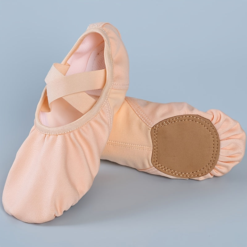 Women's Stretchy Fabric Ballet Pointe Shoes Soft Sole for Dance and Yoga