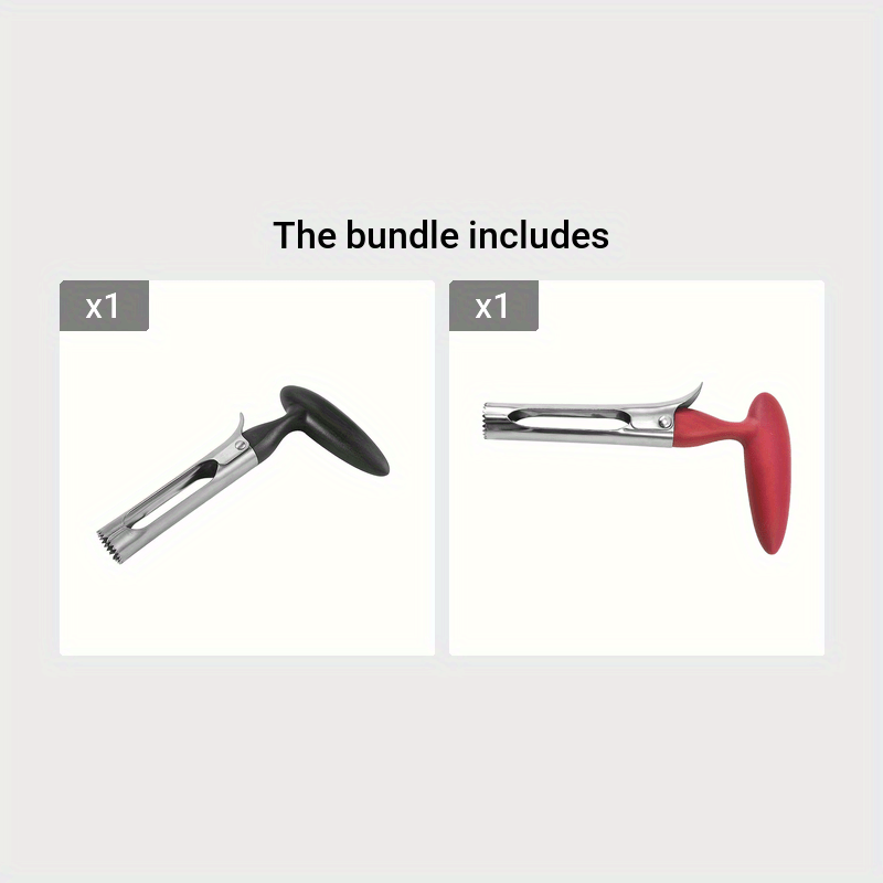 YUHUPHYLLIC Нержавеющая сталь Яблочный корер с эргономичной ручкой и острым зубчатым лезвием для удаления сердцевин из различных фруктов. Ручная работа, портативный кухонный инструмент.