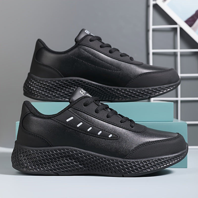 Women's Casual Lace-Up Sneakers Thick-Soled Waterproof Running Shoes