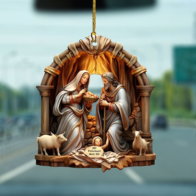 7 Christmas Scenes Wooden Yard Decor, Easy to Install, Family and Holiday Gift