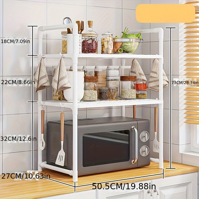 Estantes de cocina de plástico con diseño ajustable y organizador de despensa extraíble