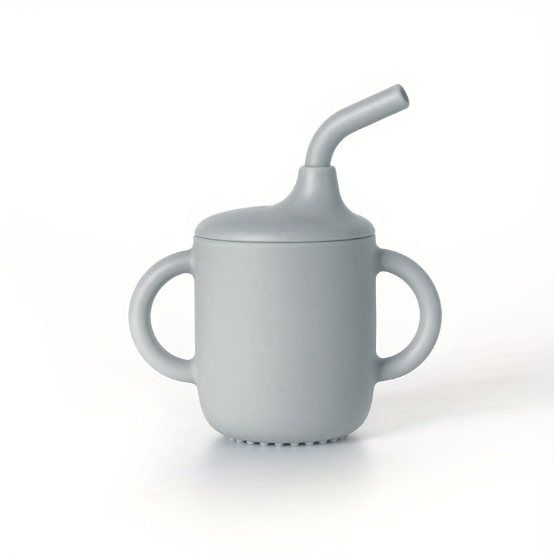 Baby Sippy Cup with Straw Spill-Proof BPA-Free Unbreakable Non-Slip Handles for Toddlers
