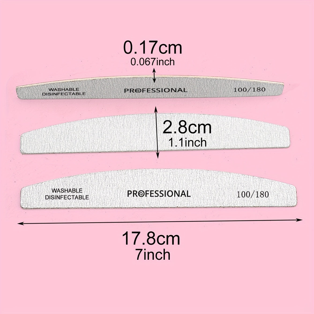 Professional Nail File Buffer Set for Home and Salon Manicures Unscented