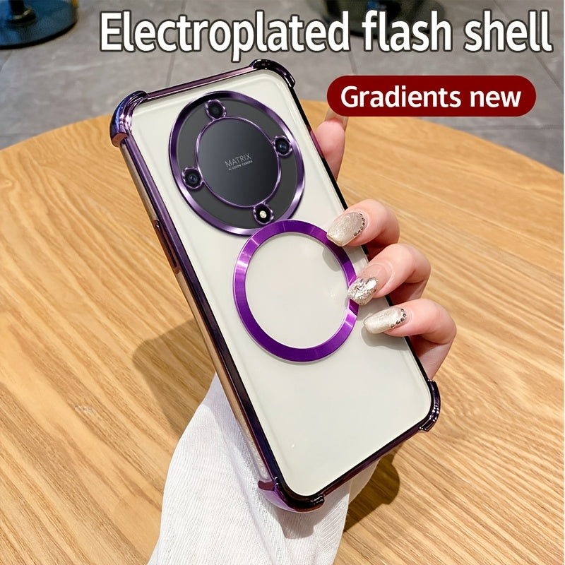 Luxury Heavy-Duty Shockproof Phone Case for Honor X7b X9 Series with Airbags and Magnetic Coil