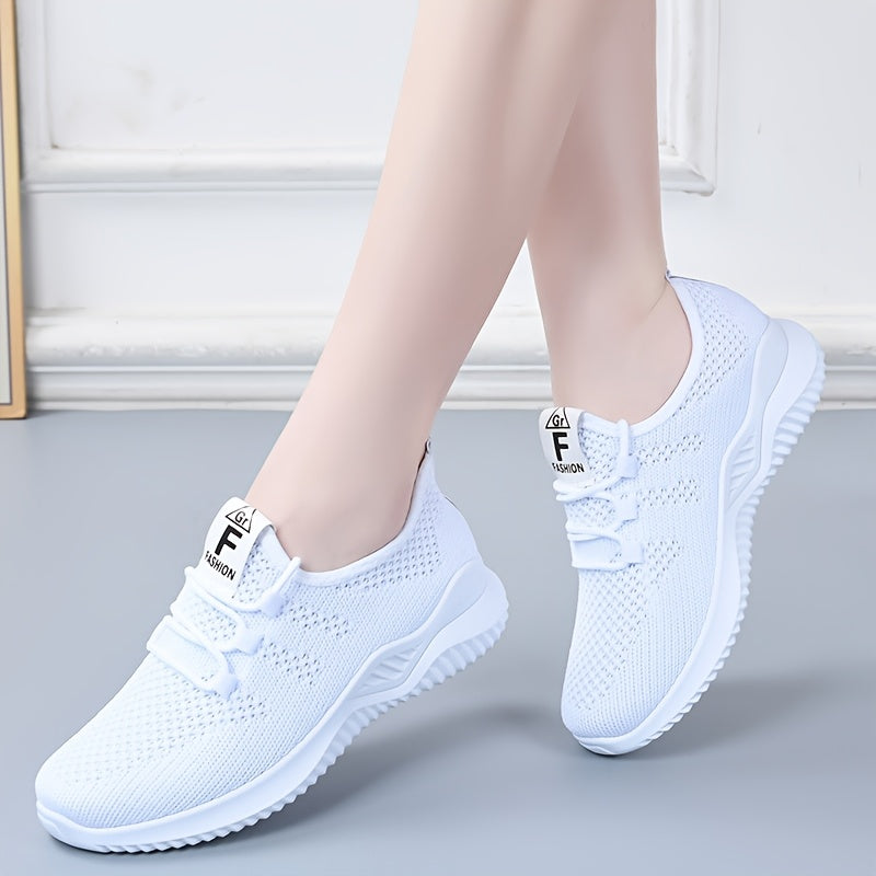 Women's Mesh Sneakers Lightweight Low-Top Casual Skateboarding Shoes