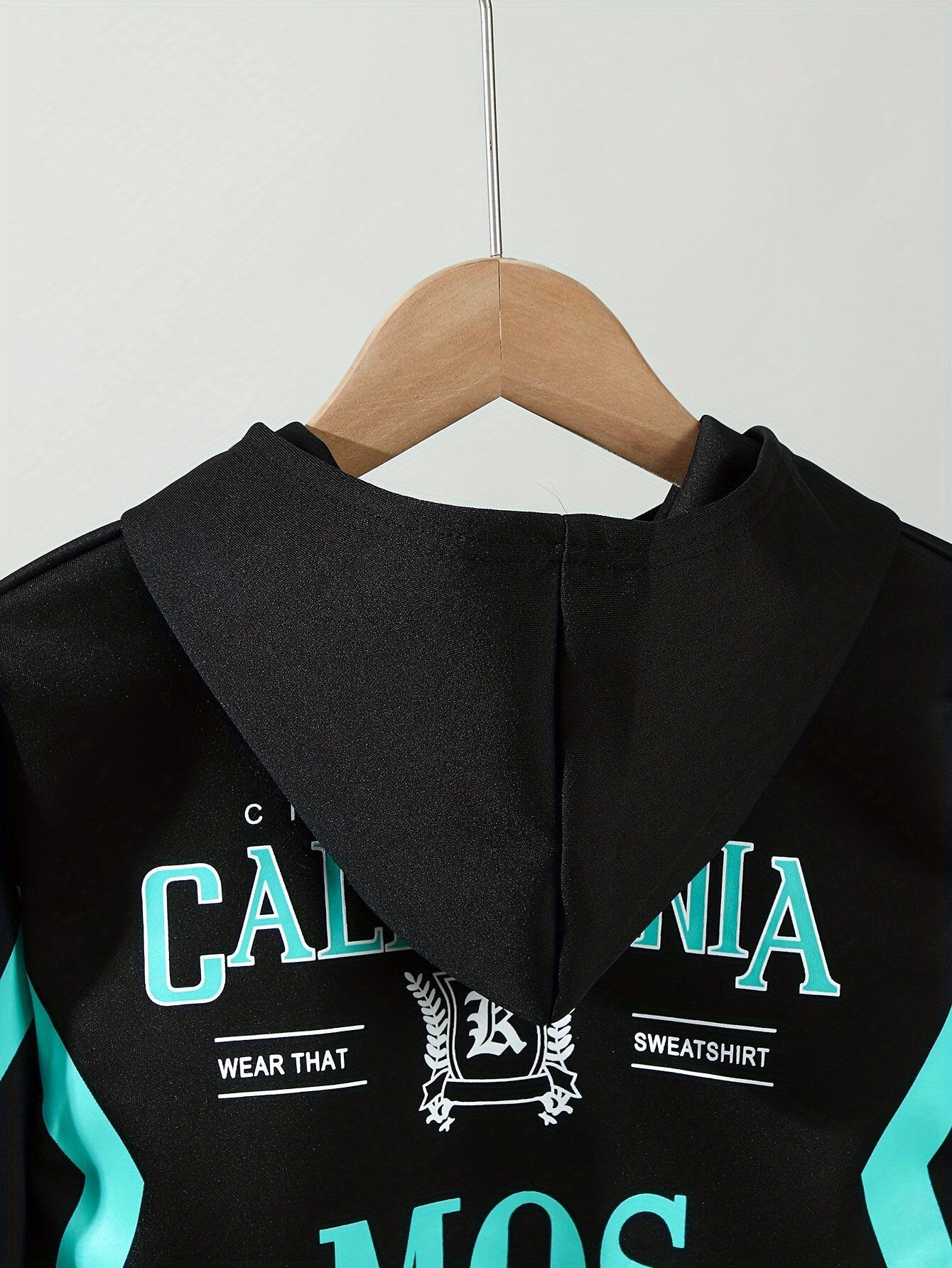 Boys' Spring Autumn Casual Outfit Set Hoodie and Pants Alphabet Pattern Kids' Knit Polyester