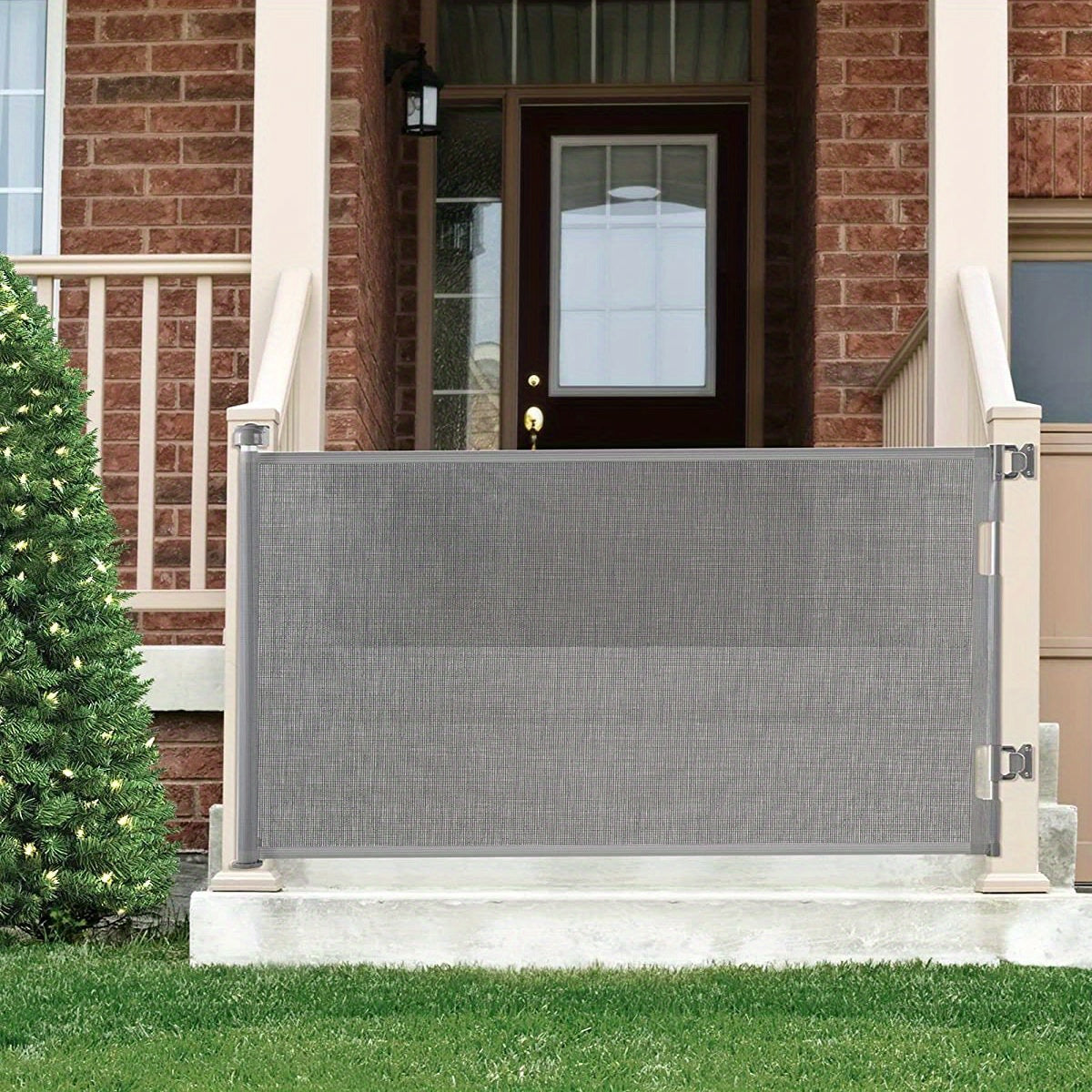 Retractable Baby Gate for Stairs and Doorways Mesh Safety Gate 83.82cm Tall