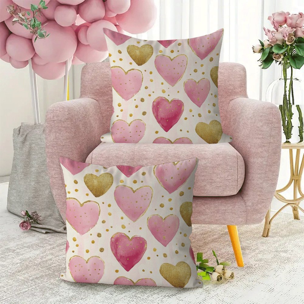 Set of 2 Flannel Pillowcases 45.72x45.72 cm Machine Washable Zipper Closure for All Seasons