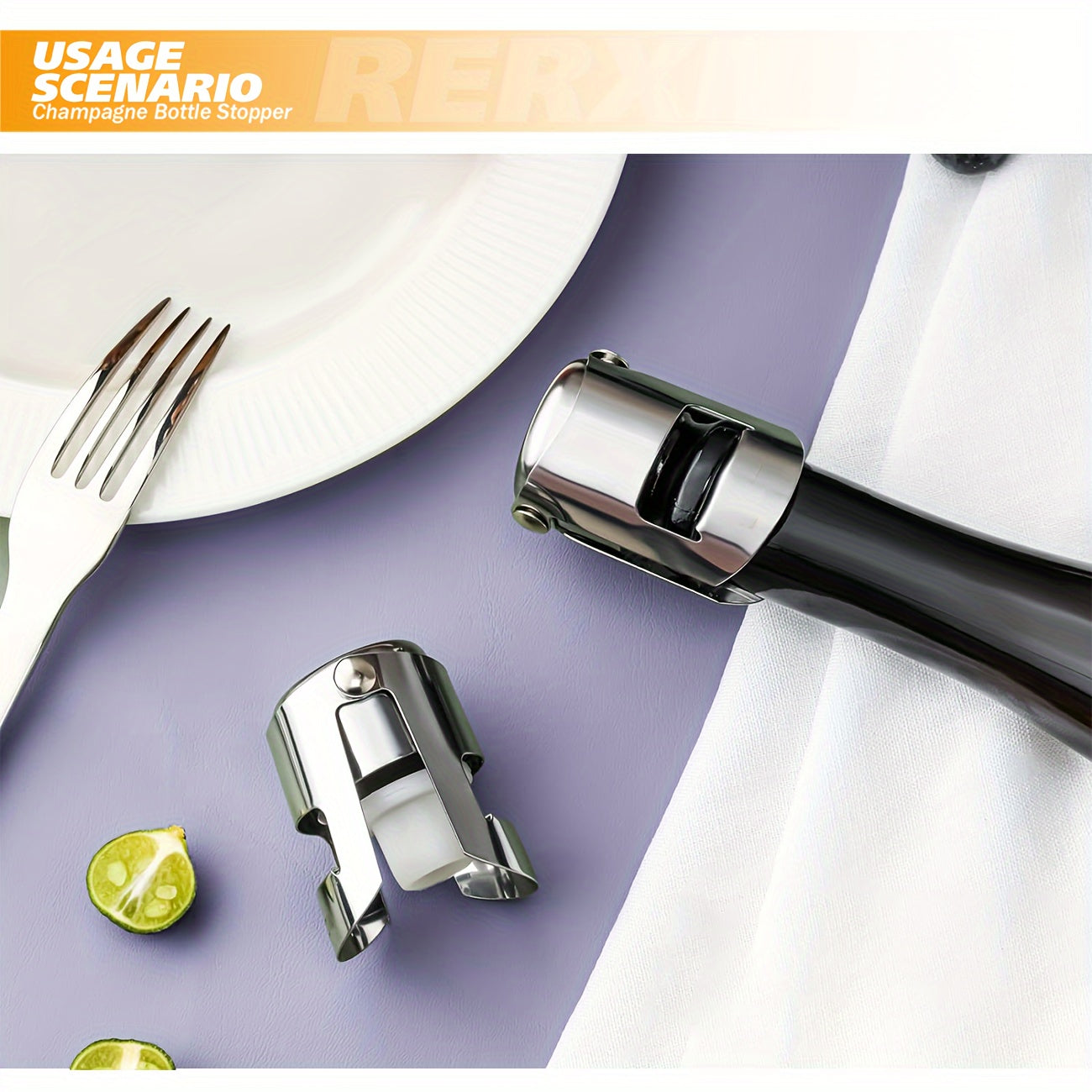 Набор из 2-х шт. штопоров из нержавеющей стали для запечатывания и сохранения красного вина, идеально подходит в качестве рождественского подарка с вином.