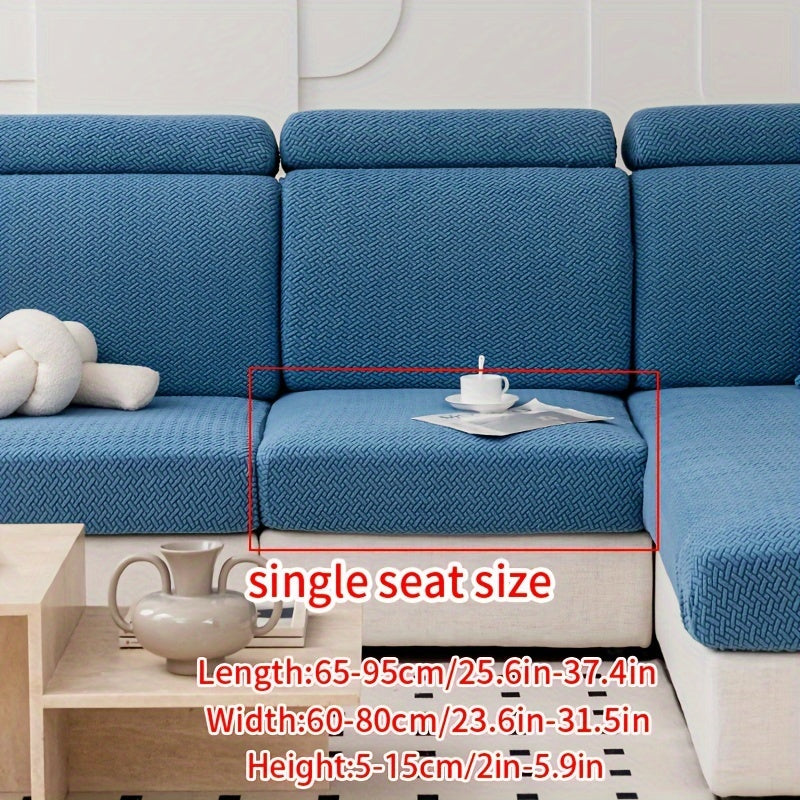 Современный жаккардовый чехол для дивана, изготовленный из прочного полиэстера и спандекса, не скользит, подходит для домашних животных, легкий в уходе, подходит для кресел и секционных диванов.