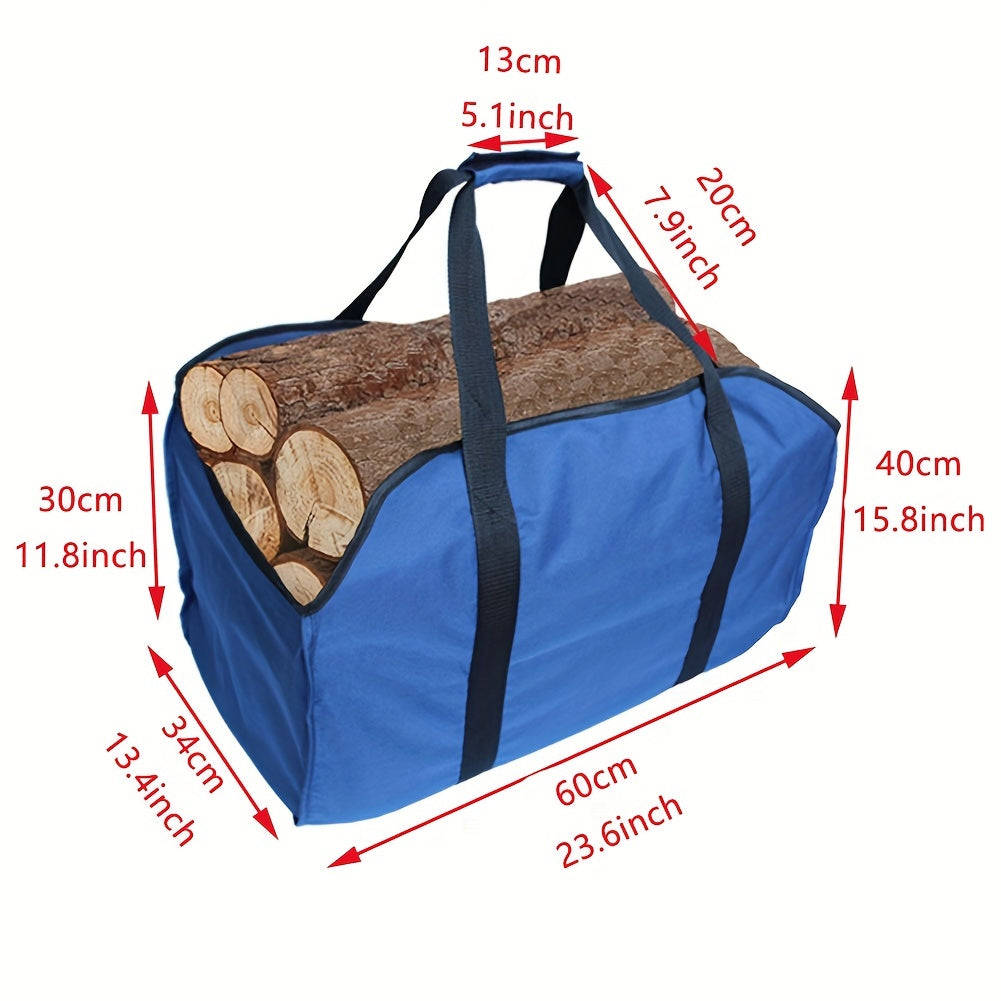 Firewood Moving Tote Bag Set of 2 Canvas Extra Large Durable for Fireplace Camping Landscaping