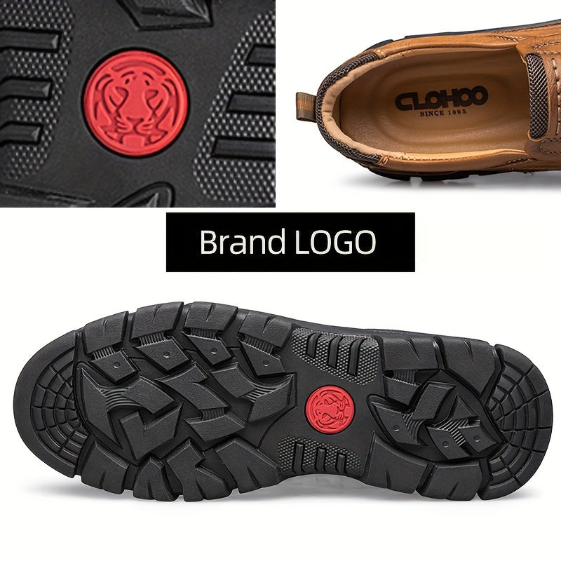 Мужские мокасины-слипы для повседневной носки на открытом воздухе, для походов, с резиновой подошвой, круглым носком, всесезонные