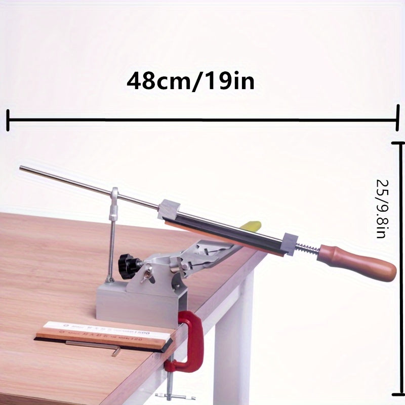 Alüminiy pichoqni qirqish uchun 3 bosqichli tizim, 360° klamp va qirqish toshlari bilan