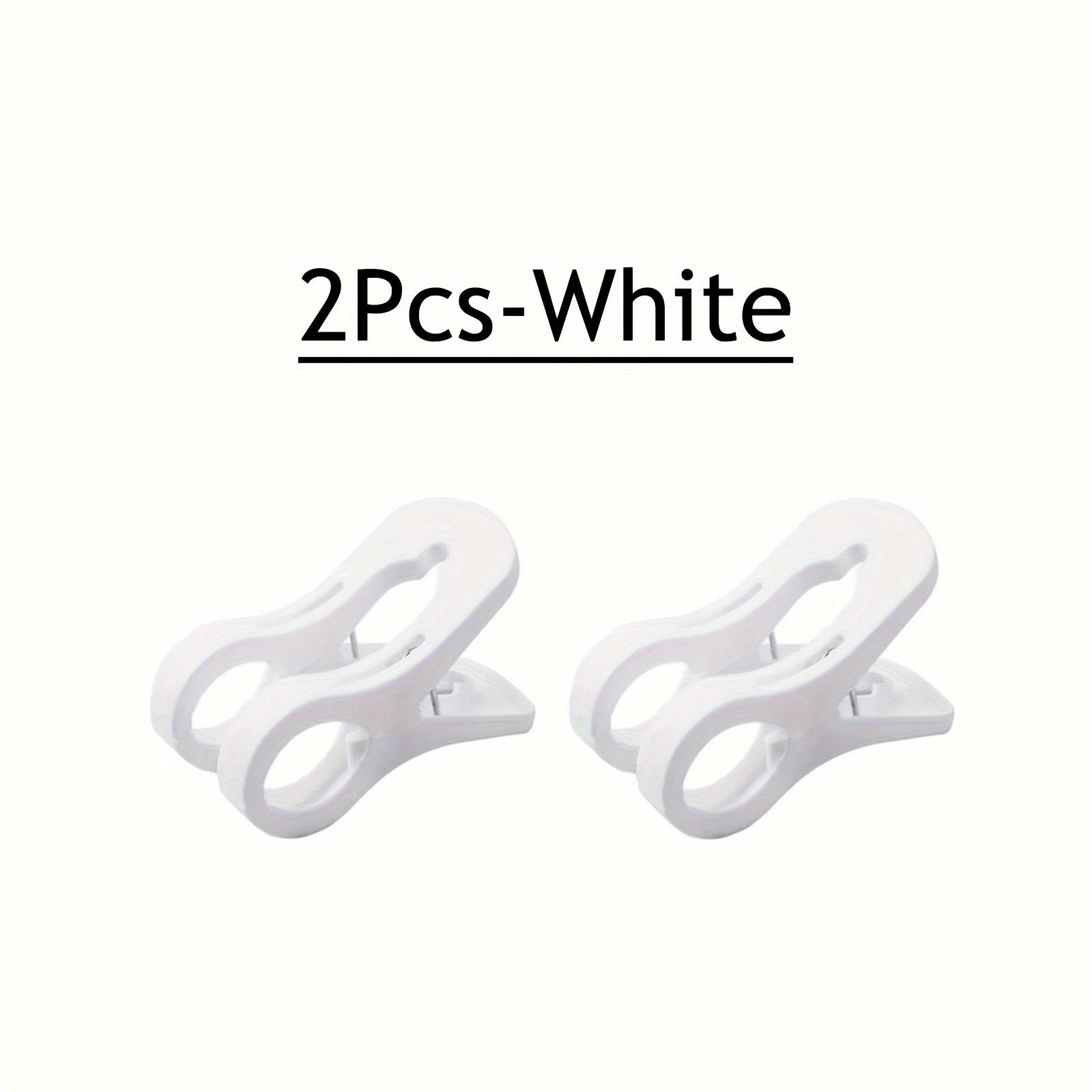 Medio paquete de pinzas de ropa de doble clip para colgar ropa y toallas, color blanco y gris