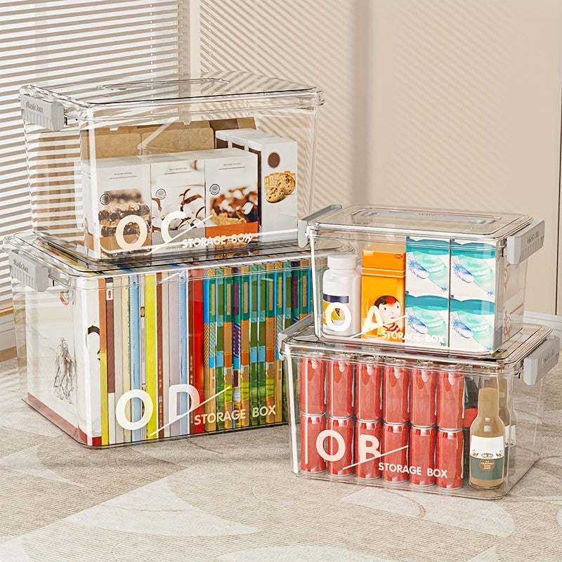 Cubo de almacenamiento impermeable con tapa para juguetes, snacks y organización del hogar