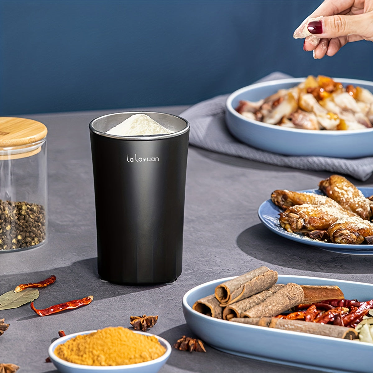 Molino de café eléctrico 200W de acero inoxidable, picadora de especias, nueces, granos y procesador de alimentos