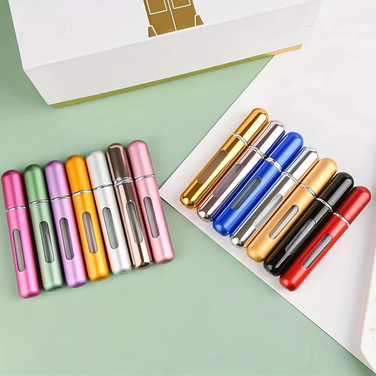 Refillable Aluminum Perfume Atomizer Spray Bottle for Travel and Car Use