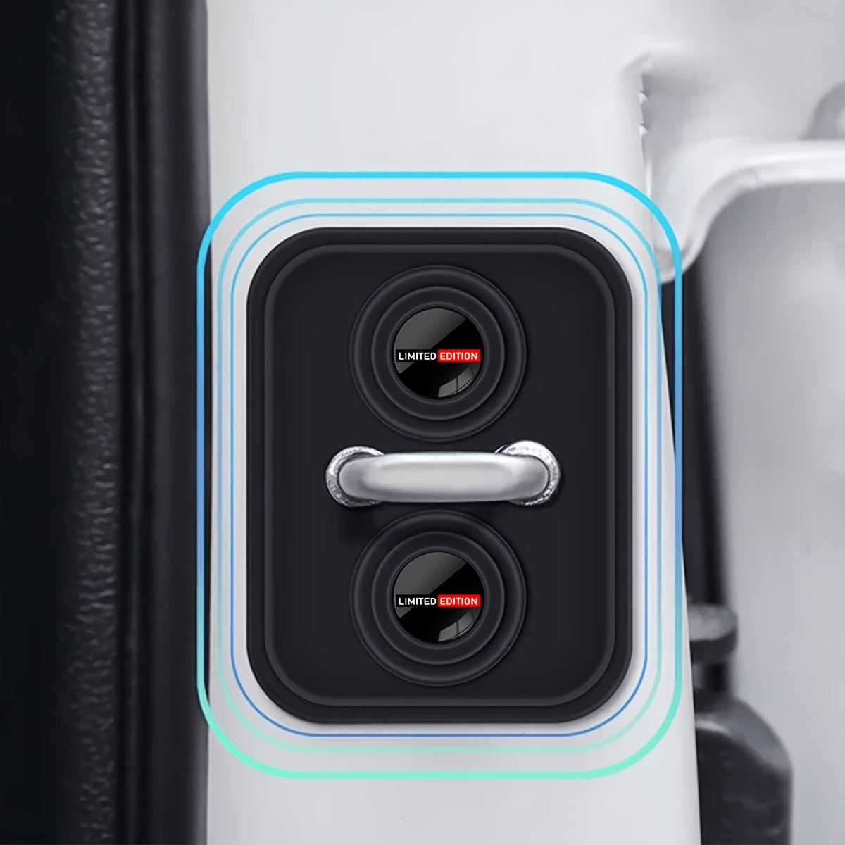 4 Pieces Silicone Car Door Lock Shock Absorption Pads Noise-Reducing