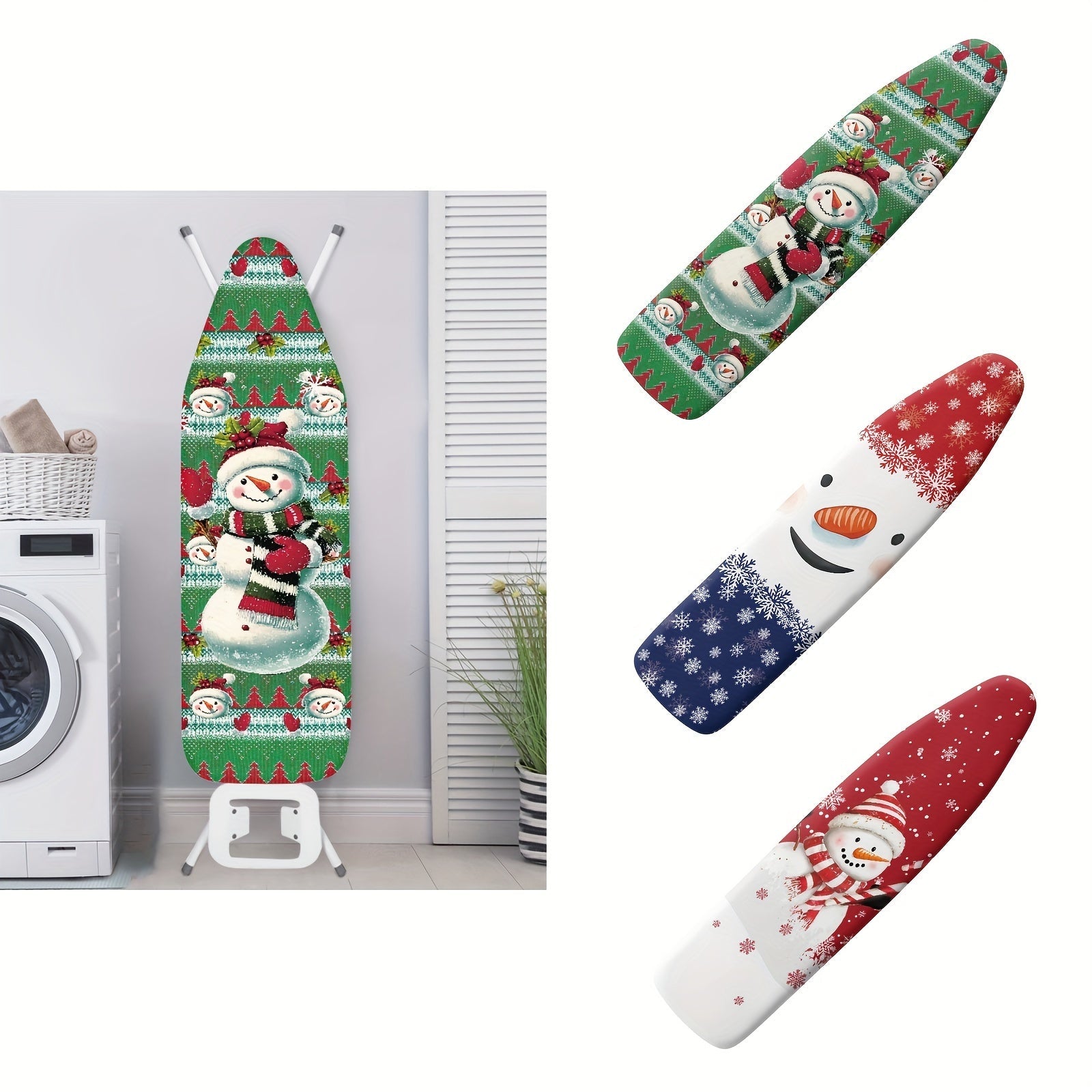 Christmas Snowman Ironing Board Cover Dustproof Stain-Resistant Standard Size