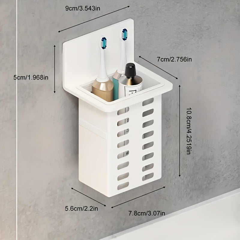 Wall-Mounted Bathroom Storage Rack with Drain for Toilet and Kitchen Organization 1 or 2 Pieces