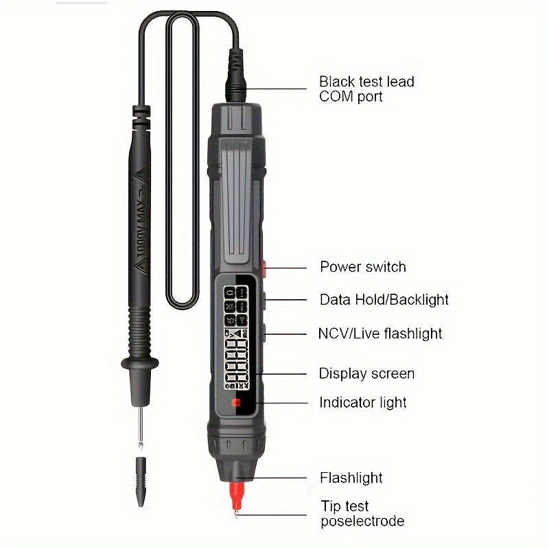 Digital Multimeter Pen with Analog-Digital Display Non-Contact Voltage Resistance Diode Testing