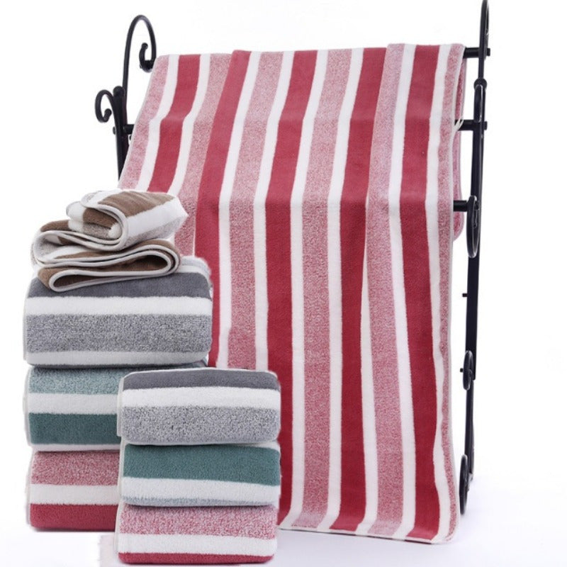 Coral Velvet Towel Wide Dark Print Absorbent Hair Drying