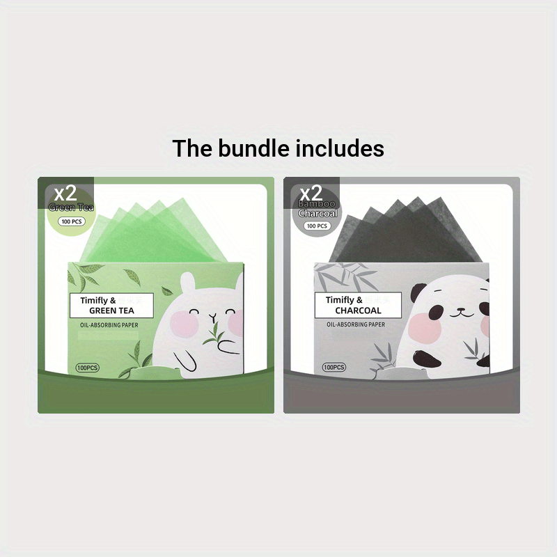 Unisex Oil-Absorbing Facial Blotting Papers 100 Sheets with Plant Extracts