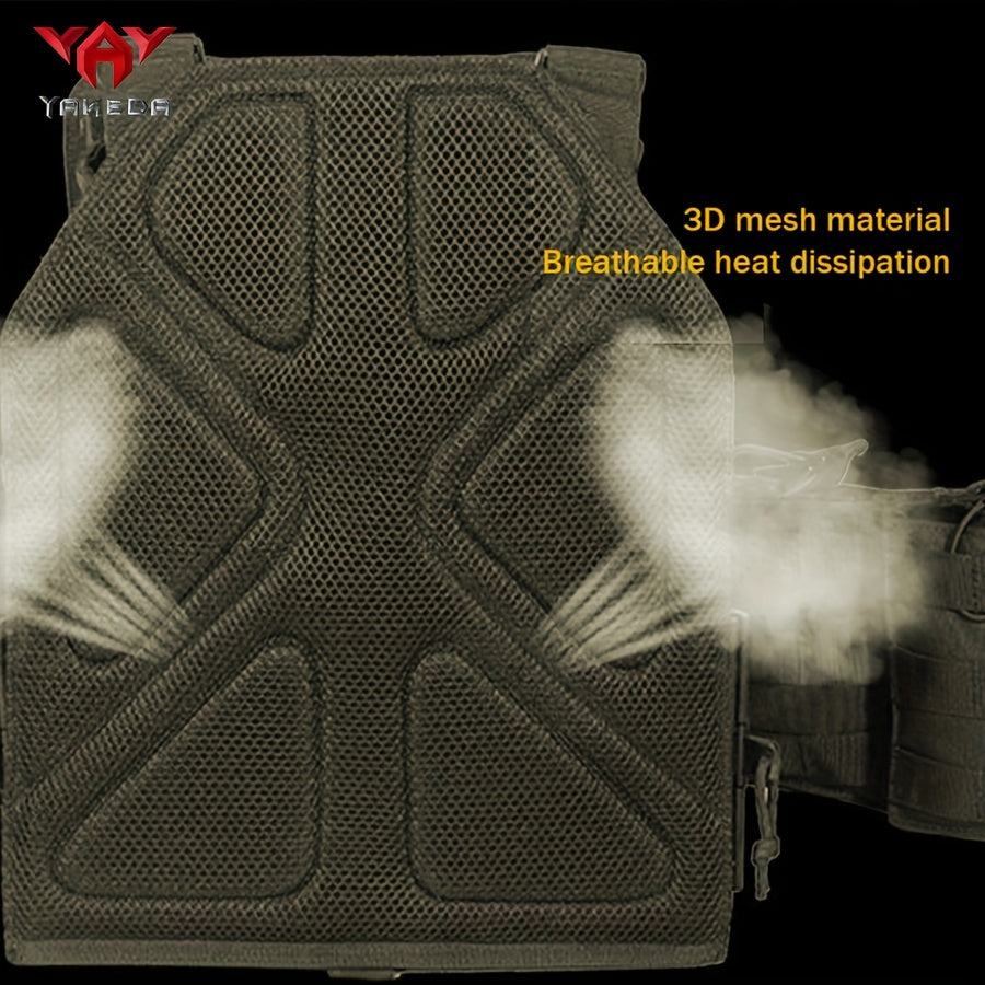 Adult Outdoor Training Vest Water-Resistant Breathable Quick Dismantling Black Polyester