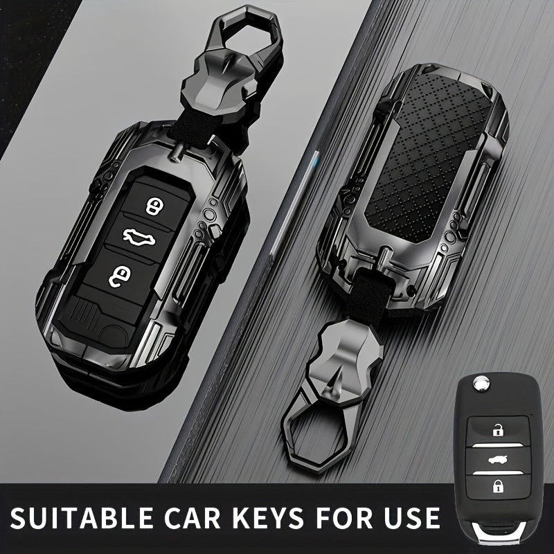 Car Key Cover Chain Protector for SUV Sedan Keychain Accessories Black Rubber