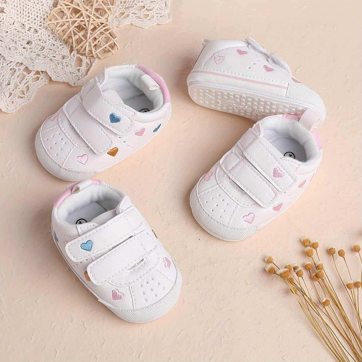 Baby Girl Sneakers Lightweight Non-Slip Shoes for All Seasons