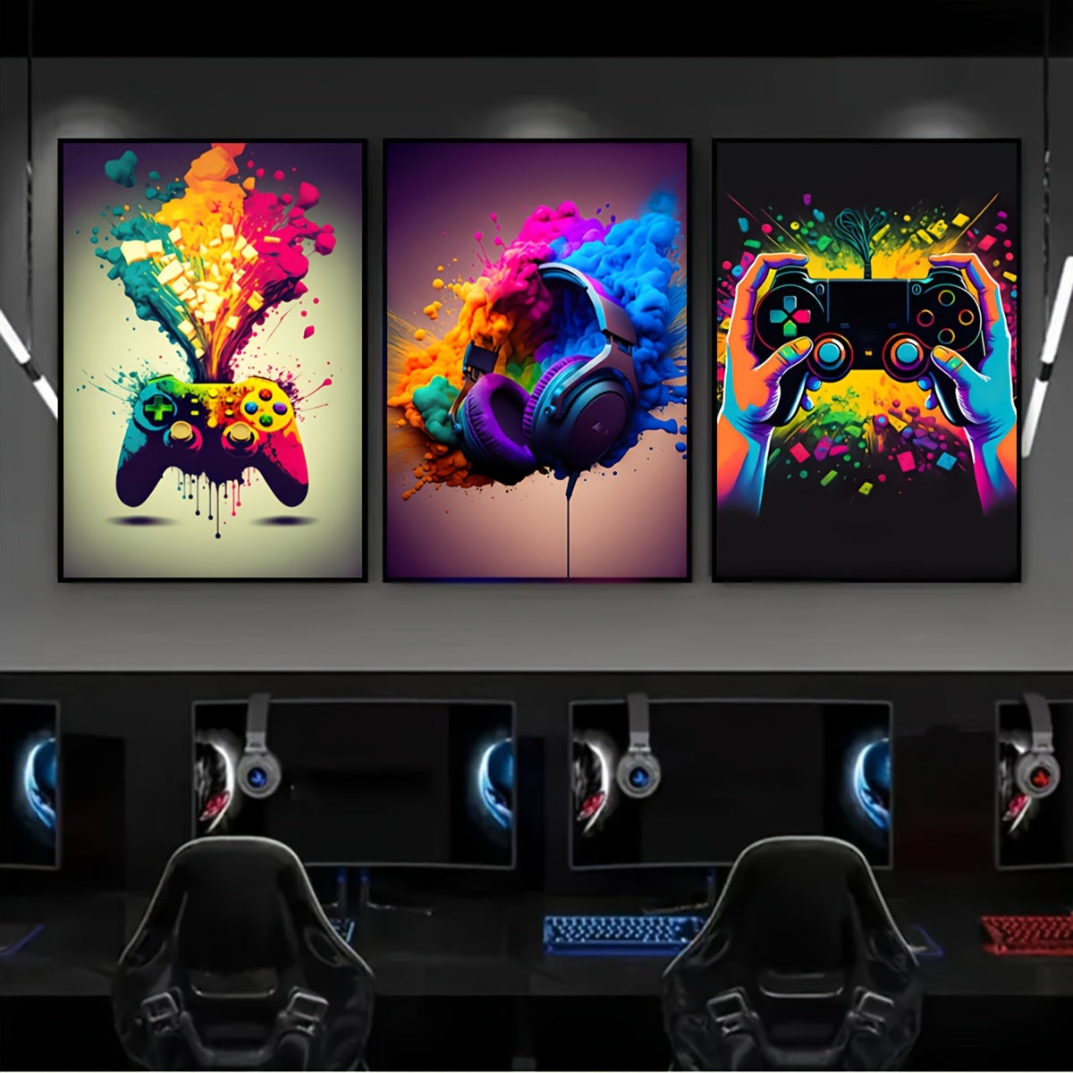 Unframed Canvas Posters Modern Art Colorful Game Wall Decor for Bedroom Living Room