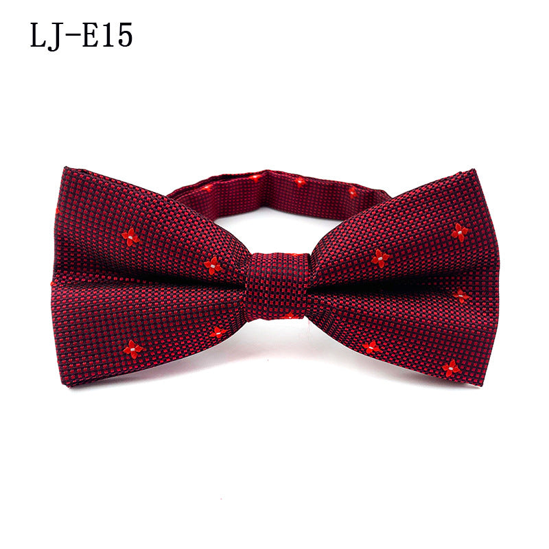 Men's Bow Tie Polyester Jacquard Fabric for Formal Events