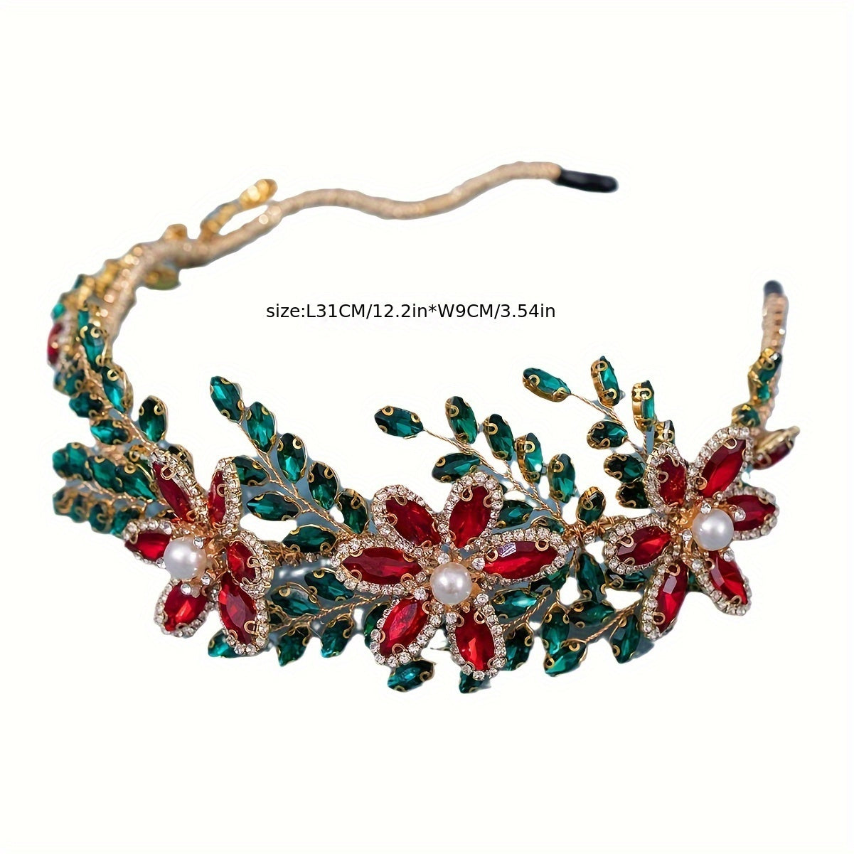 Flower Shaped Headband Rhinestone Bridal Prom Wedding Party Accessory