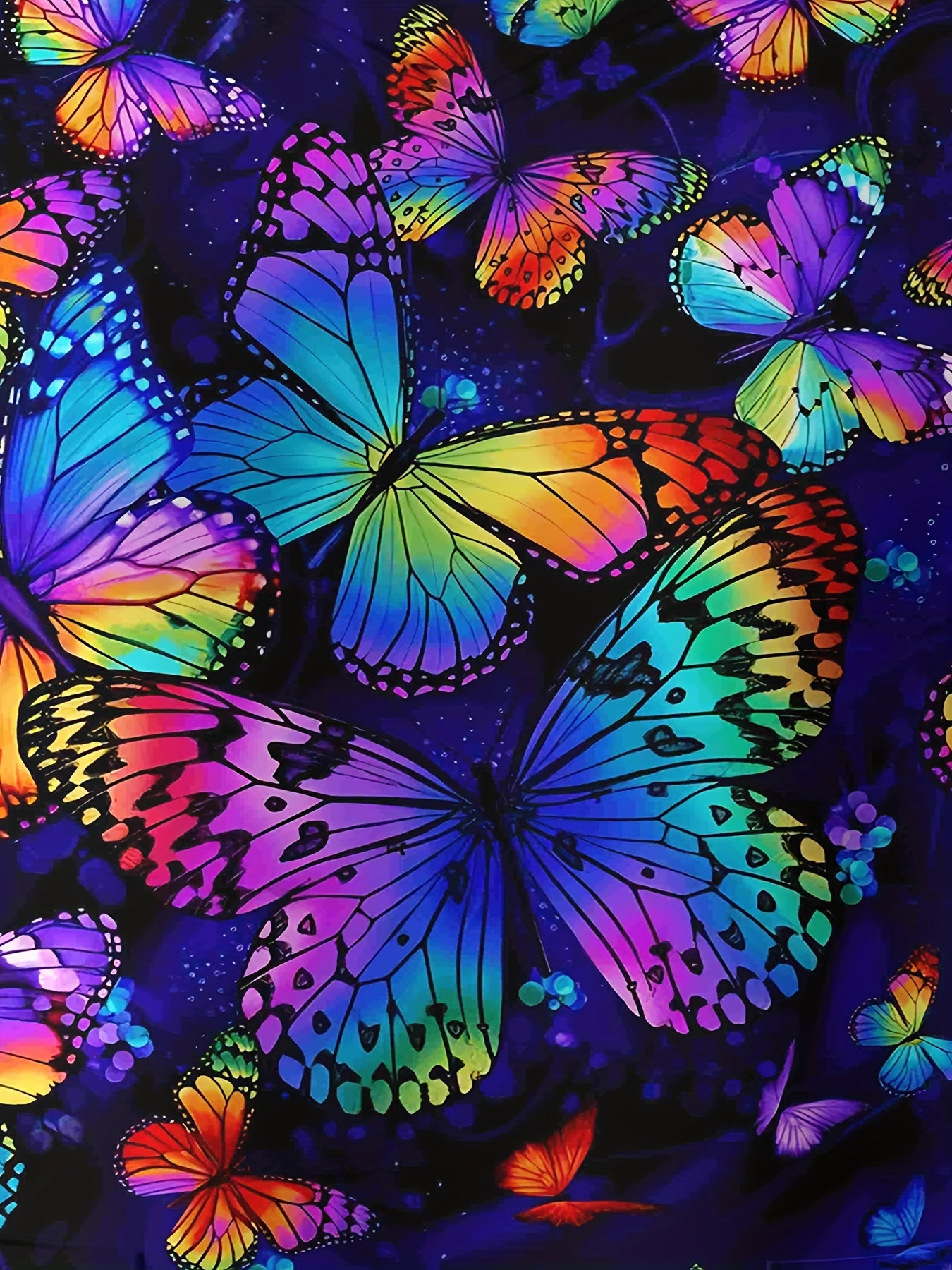 Women's Plus Size Butterfly Print V-Neck Short Sleeve Top with Pockets