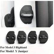 Car Door Lock Cover Buckle Protector Silent Shock Absorption Limitator Blue