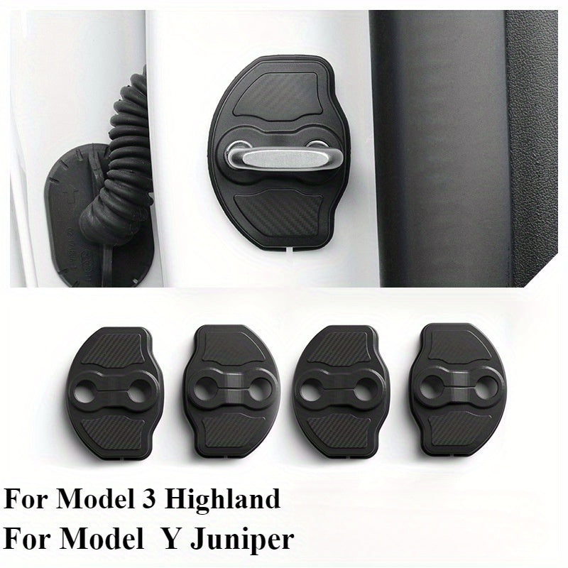 Car Door Lock Cover Buckle Protector Silent Shock Absorption Limitator Blue