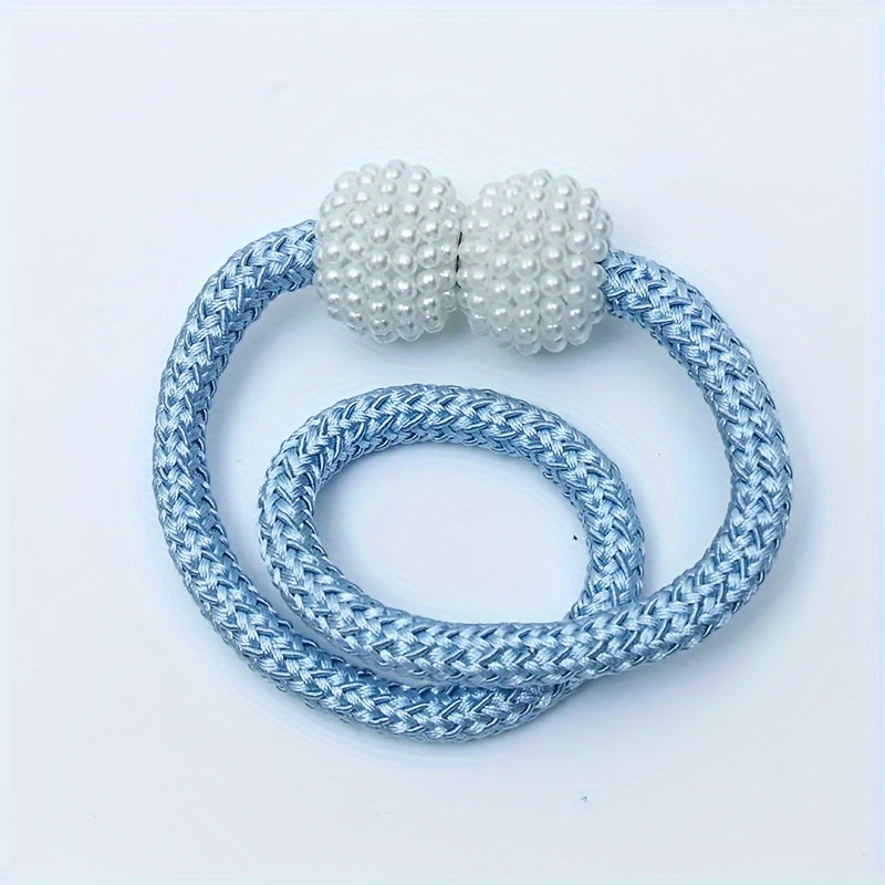 Magnetic Curtain Tiebacks Clips Rope Holdbacks for Draperies and Curtains
