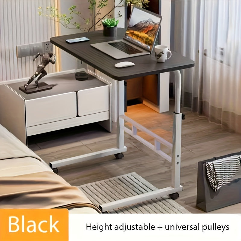 Adjustable Folding Study Table with Wheels for Laptop and Reading