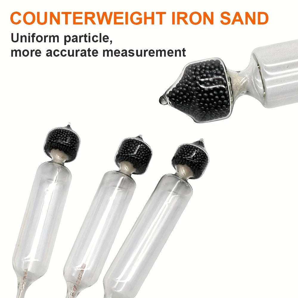 Kit de prueba de alcohol con tres tubos de ensayo para la elaboración casera de licor, concentración y control de densidad