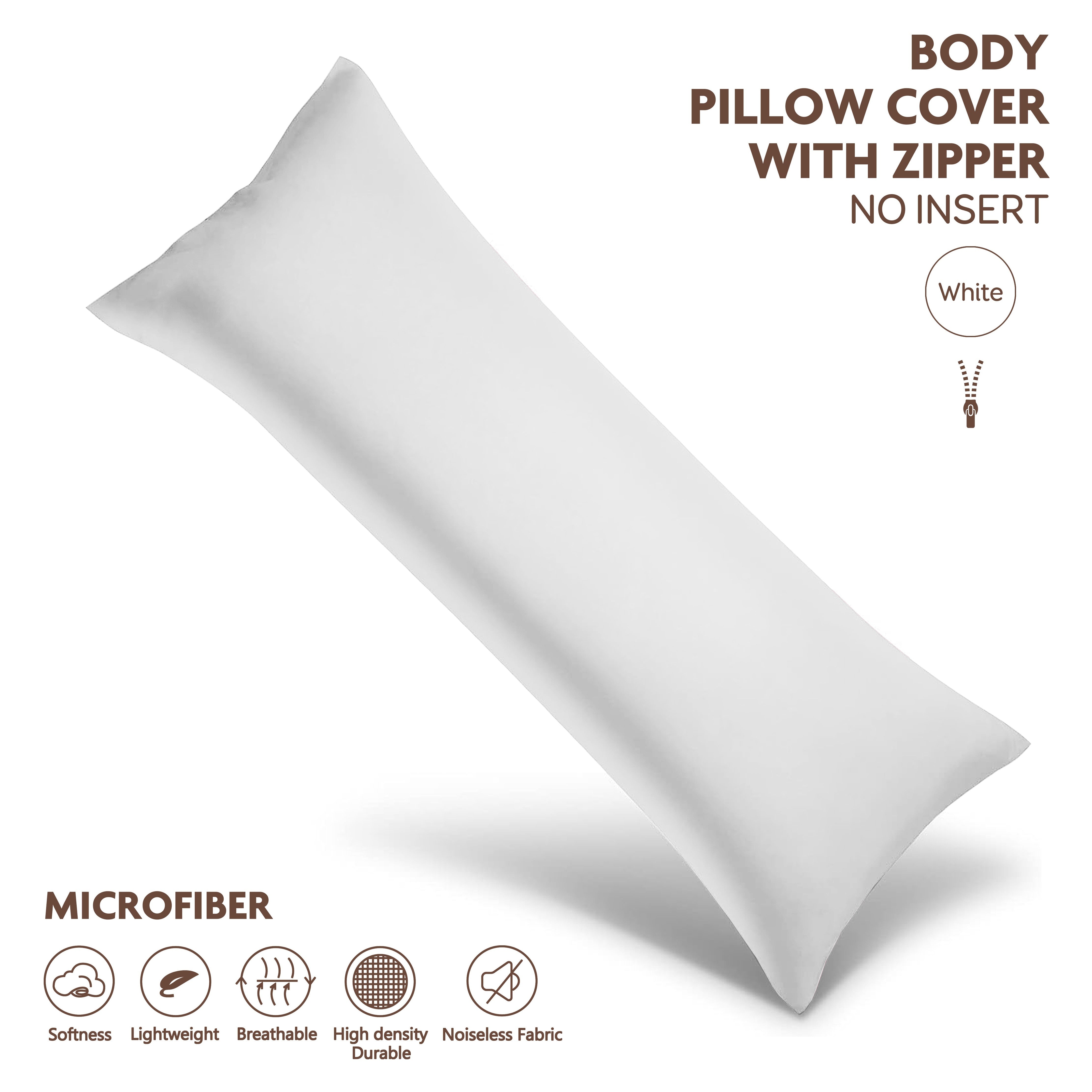 Polyester Brushed Pillowcase 51x137cm Long Zipper Closure Home Bedding Decor