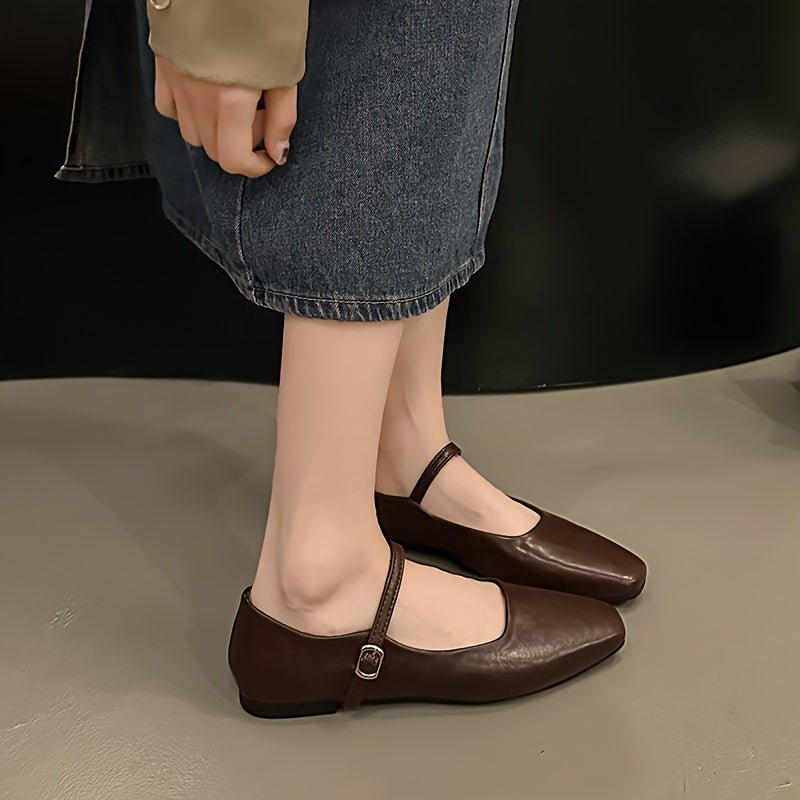 Women's Solid Color Flats Slip-On Casual Shoes Lightweight Soft Sole
