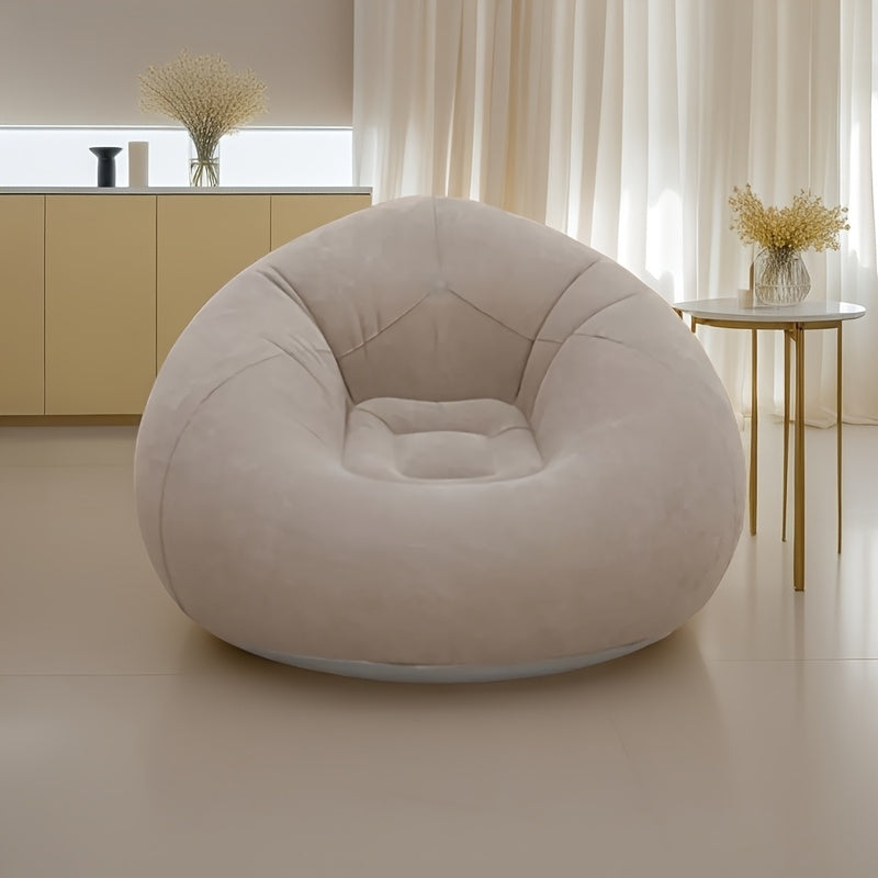 Inflatable Bean Bag Chair Multicolor PVC for Relaxation Outdoor Leisure
